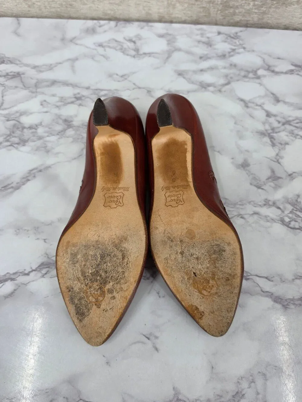 Bottega Veneta Vintage Leather Pumps Heels with Lizard Inset Design